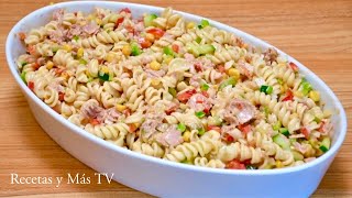 Ensalada de Pasta con Atún con un Riquisímo Aderezo [upl. by Klinges467]