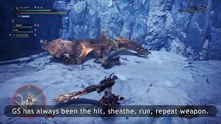 MHWI Advanced Iceborne Greatsword Guide the Tackle the Side Blow and the Mighty Slinger Burst [upl. by Cenac31]