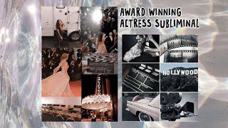 AWARD WINNING ACTRESS SUBLIMINAL ⚠️ MOST POWERFUL SUB⚠️ [upl. by Lednik945]