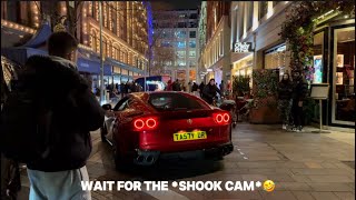 BRE Ferrari 812 Superfast Terrorizing London SHOOK CAM amp Loud Revs [upl. by Ihcekn545]