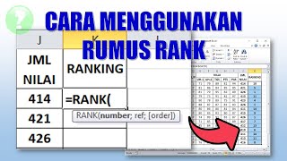 Cara Menggunakan Rumus RANK di Excel [upl. by Ilenna196]