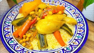 Couscous Rezept mit Fleisch und Gemüse einfache marokkanische Rezepte [upl. by Hsima]