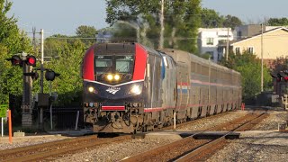 AMTK 309 leads AMTK 7 thru Wauwatosa WI on the Canadian Pacific Watertown Subdivision10124 [upl. by Capps]