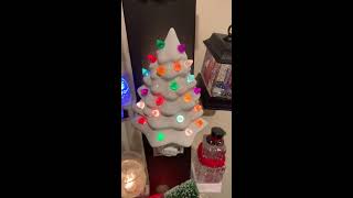 625quot White Electric Lighted Ceramic Christmas Tree Night Light [upl. by Akinak]