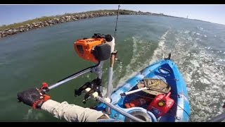 KAYAK PETROL MOTOR 4 stroke 15hp review and test [upl. by Heshum12]