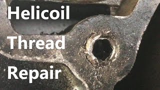 Helicoil Thread Repair Broken steel bolts on aluminum outboard head [upl. by Atsyrhc722]