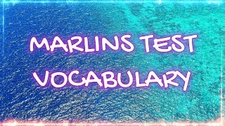 Marlins Test For Seafarer  Vocabulary [upl. by Anaeco]