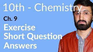 Class 10th chemistry Chapter 9 Short Question 10th Class chemistry Chapter 1 Short Question Answers [upl. by Rozamond]