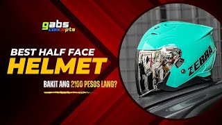 GAANO BA KAGANDA ANG ZEBRA HALF FACE HELMET  ZEBRA 902 PLAIN [upl. by Anilorak]