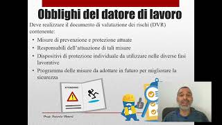 La sicurezza sul luogo di lavoro La legislazione [upl. by Antipas]