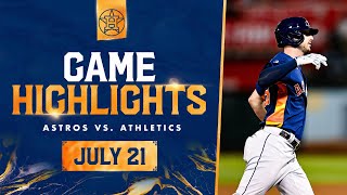 Astros vs As Game Highlights 72123  MLB Highlights [upl. by Onfroi955]