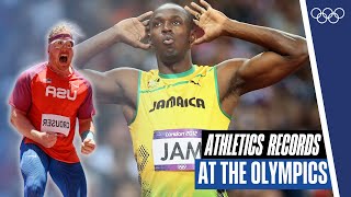 🤩 Legendary Performances 🔥 EVERY Athletics Mens Olympic Record [upl. by Karilynn]