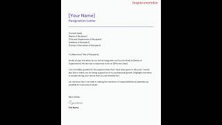 Resignation letter letter resignation application shorts [upl. by Terrel]