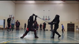 HEMA Longsword Tournament IHFL 2024 Dublin  Colin Miraglio vs Steven Millar HCA [upl. by Arrakat84]