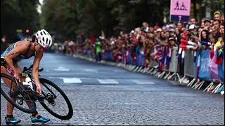 womens Olympic triathlon multiple crashes Tertsch Vermeylen Periault Lotte Miller suffered [upl. by Anaujik]