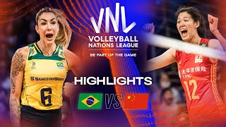 🇧🇷 BRA vs 🇨🇳 CHN  Highlights Quarter Finals  Womens VNL 2023 [upl. by Enyamart]