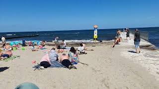 Kołobrzeg wejście na plażę nr 5 małe molo 05072024 [upl. by Ruiz]