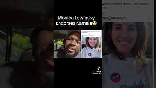 Monica lewinsky endorses kamala 😬 kamalaharris trump maga monicalewinsky election vote [upl. by Simah511]