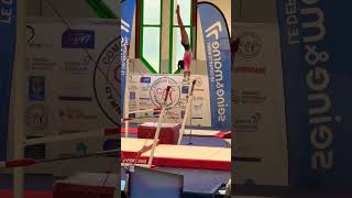 Tournoi de Combs La Ville 2024 Sauvetage😱gymnast unevenbars fail combslaville [upl. by Saduj]