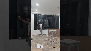 12mm toughened glass sliding door fitting viralvideo youtube glasscutting trending slide [upl. by Onit149]