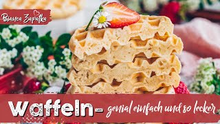 Vegane Waffeln ♡ Das Beste Rezept ♡ Omas Waffelteig ohne Ei und Butter ♡ [upl. by Odnalor]