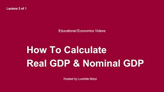 How To Calculate Real GDP amp Nominal GDP [upl. by Stefanac]