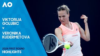 Viktorija Golubic v Veronika Kudermetova Highlights  Australian Open 2024 First Round [upl. by Landsman]