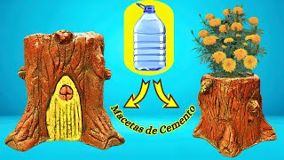 Convierte tus garrafas de plástico en preciosas macetas Recicladas Creativascómo hacer maceteros [upl. by Selestina]