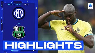 InterSassuolo 42  Lukaku at the double Goals amp Highlights  Serie A 202223 [upl. by Arocal]