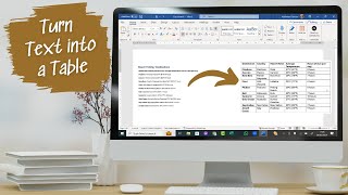 Text to Tables in Word The Ultimate Guide [upl. by Minni]