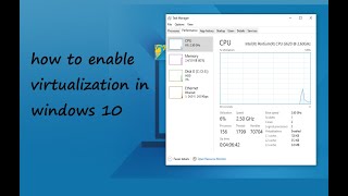 how to enable virtualization in windows 10 [upl. by Akkahs]