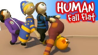 Vier Affen fliegen durch die LUFT  Human Fall Flat [upl. by Storfer849]