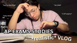 STUDY VLOG  realistic cramming exams till 2AM not productive amp extremely tired  Marbella Ramos [upl. by Lennahs]