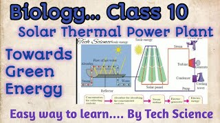 Solar Thermal power plant towards green energy class 10  Solar Thermal Energy tech science [upl. by Fahy]