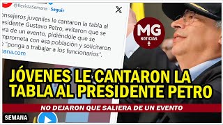 URGENTE 🔴 JÓVENES LE CANTAN LA TABLA AL PRESIDENTE PETRO [upl. by Letnohc]