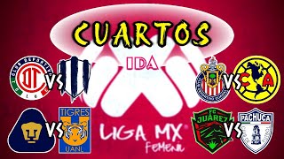 CUARTOS DE FINAL IDA LIGA MX FEMENIL APERTURA 2024  Partidos y Transmisión  Mike Sports [upl. by Dorina36]