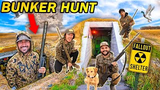 DUCK HUNTING Flairs UNDERGROUND BUNKER Pit BLIND  CATCH CLEAN COOK [upl. by Surbeck678]