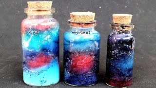 DIY CÓMO HACER una GALAXIA  Galaxia en frascos [upl. by Morry792]