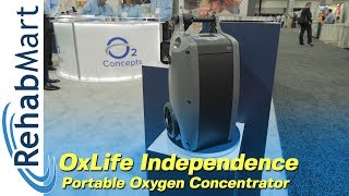 Rehabmart at Medtrade Atlanta  Oxlife Independence Portable Oxygen Concentrator from O2 Concepts [upl. by Neuburger665]