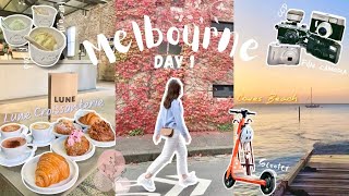 Melbourne Vlog 🍁 Day 1  Lune Croissanterie 🥐 Fitzroy Beach Walk 🏖 Melbourne Food [upl. by Zaslow491]