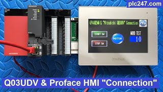 HMI Proface amp Mitsubishi Q03UDV quotConnectionquot Tutorial [upl. by Varhol]