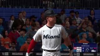 MLB The Show 22 Nationals At Marlins Game 1 [upl. by Drofniw]