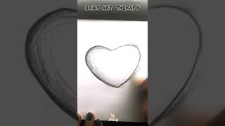 3d drawing heart water drop  how to draw realistic [upl. by Breen]