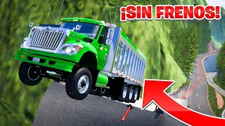 ¡VOLQUETA SIN FRENOS USA RAMPA DE FRENADO  American Truck Simulator [upl. by Trix]