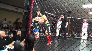 Kris Allards first MMA fight round 3 [upl. by Aynekat]