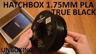 Unboxing Hatchbox True Black 175MM 3D Printer Filament 1KG Spool [upl. by Balliol]