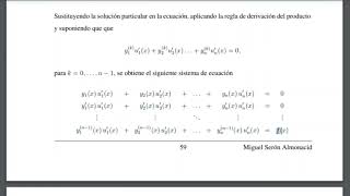 método de variación de parámetros para ecuaciones de orden mayor a 2 teoria [upl. by Rubinstein]