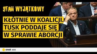 Kłótnie w koalicji Tusk poddaje się w sprawie aborcji Kaczyński ma przepis na prezydenta z PiS [upl. by Michelle]