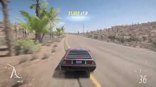 Forza Horizon 5 Delorean DMC 12 is one of the best for building skill points and car mastery points [upl. by Anilec992]