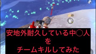 PUBG mobile 安地外耐久してくる非協力的な中◯人プレイヤーをチームキルしてみた [upl. by Conn]